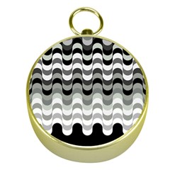 Chevron Wave Triangle Waves Grey Black Gold Compasses by Alisyart