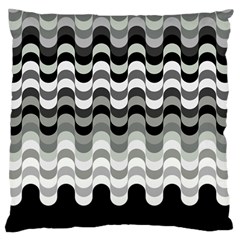 Chevron Wave Triangle Waves Grey Black Standard Flano Cushion Case (one Side)