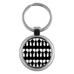Cute Ghost Pattern Key Chains (round)  by Simbadda