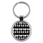 Cute Ghost Pattern Key Chains (Round)  Front