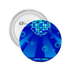 Disco Ball Retina Blue Circle Light 2 25  Buttons