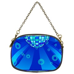 Disco Ball Retina Blue Circle Light Chain Purses (two Sides)  by Alisyart
