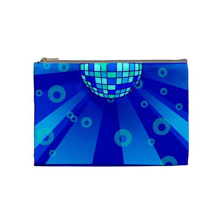 Disco Ball Retina Blue Circle Light Cosmetic Bag (Medium) 