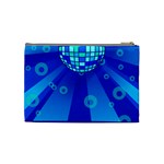 Disco Ball Retina Blue Circle Light Cosmetic Bag (Medium)  Back
