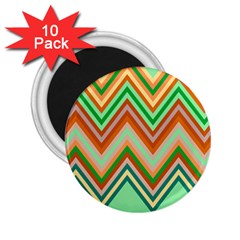 Chevron Wave Color Rainbow Triangle Waves 2 25  Magnets (10 Pack)  by Alisyart