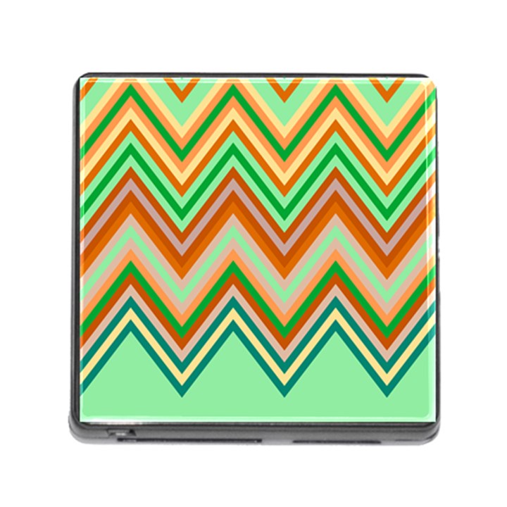 Chevron Wave Color Rainbow Triangle Waves Memory Card Reader (Square)