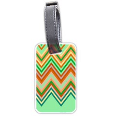 Chevron Wave Color Rainbow Triangle Waves Luggage Tags (one Side) 