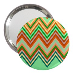 Chevron Wave Color Rainbow Triangle Waves 3  Handbag Mirrors