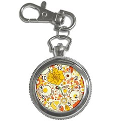 Cute Fall Flower Rose Leaf Star Sunflower Orange Key Chain Watches by Alisyart