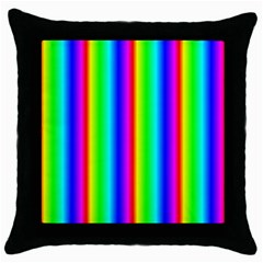 Rainbow Gradient Throw Pillow Case (black) by Simbadda