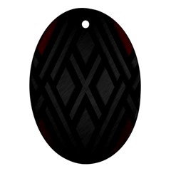 Abstract Dark Simple Red Ornament (Oval)