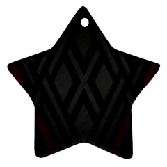 Abstract Dark Simple Red Ornament (Star)