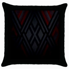 Abstract Dark Simple Red Throw Pillow Case (Black)