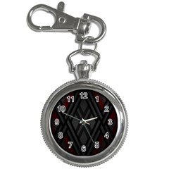 Abstract Dark Simple Red Key Chain Watches