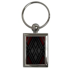 Abstract Dark Simple Red Key Chains (Rectangle) 