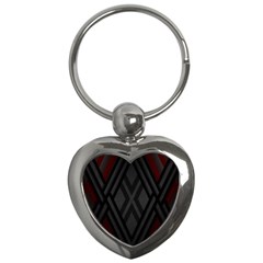 Abstract Dark Simple Red Key Chains (Heart) 