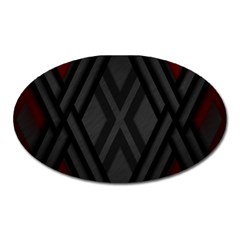 Abstract Dark Simple Red Oval Magnet