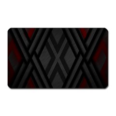Abstract Dark Simple Red Magnet (Rectangular)
