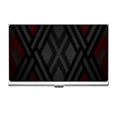 Abstract Dark Simple Red Business Card Holders