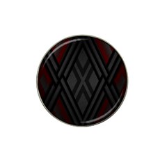 Abstract Dark Simple Red Hat Clip Ball Marker