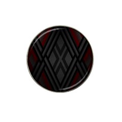 Abstract Dark Simple Red Hat Clip Ball Marker (4 pack)