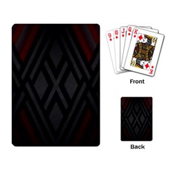 Abstract Dark Simple Red Playing Card