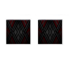 Abstract Dark Simple Red Cufflinks (Square)