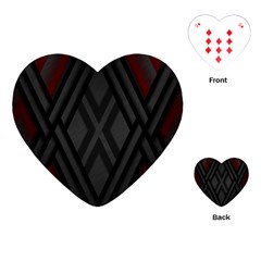 Abstract Dark Simple Red Playing Cards (Heart) 