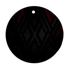 Abstract Dark Simple Red Round Ornament (Two Sides)