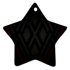 Abstract Dark Simple Red Star Ornament (Two Sides)