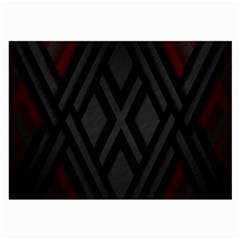 Abstract Dark Simple Red Large Glasses Cloth