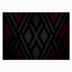 Abstract Dark Simple Red Large Glasses Cloth (2-Side)