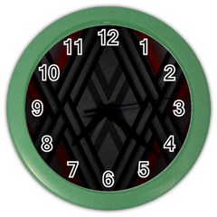 Abstract Dark Simple Red Color Wall Clocks
