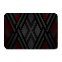 Abstract Dark Simple Red Plate Mats