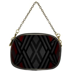 Abstract Dark Simple Red Chain Purses (Two Sides) 