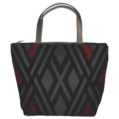 Abstract Dark Simple Red Bucket Bags