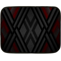Abstract Dark Simple Red Fleece Blanket (Mini)