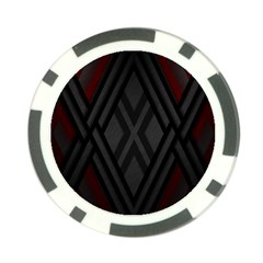 Abstract Dark Simple Red Poker Chip Card Guard (10 pack)