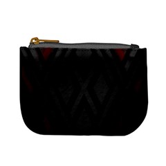 Abstract Dark Simple Red Mini Coin Purses