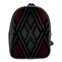 Abstract Dark Simple Red School Bags(Large) 