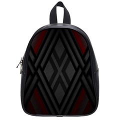 Abstract Dark Simple Red School Bags (Small) 