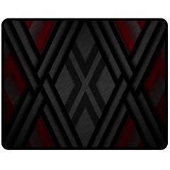 Abstract Dark Simple Red Fleece Blanket (Medium) 