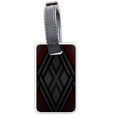 Abstract Dark Simple Red Luggage Tags (One Side) 
