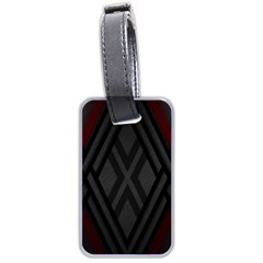 Abstract Dark Simple Red Luggage Tags (Two Sides)