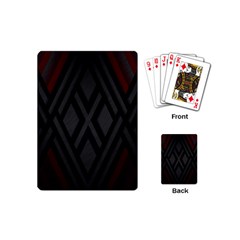Abstract Dark Simple Red Playing Cards (mini)  by Simbadda