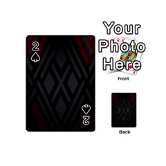 Abstract Dark Simple Red Playing Cards 54 (Mini) 