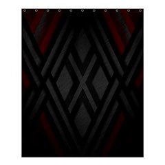 Abstract Dark Simple Red Shower Curtain 60  x 72  (Medium) 