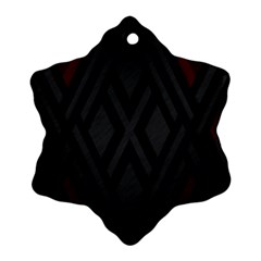 Abstract Dark Simple Red Ornament (Snowflake)
