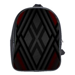 Abstract Dark Simple Red School Bags (XL) 