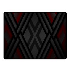 Abstract Dark Simple Red Double Sided Fleece Blanket (Small) 